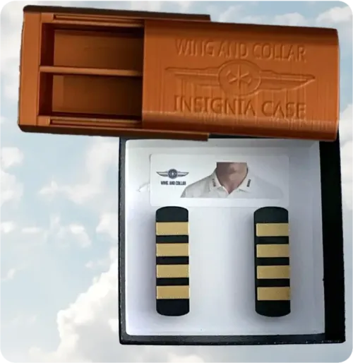 This combo package includes 2 insignias & a rounded edge carrying case that is made to store your magnetic insignias.